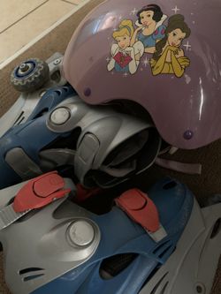 Kids Training Rollerskates & Disney Princess Helmet
