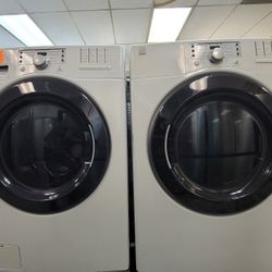 Kenmore Front Loading Washer And Stackable Gas Dryer Set 