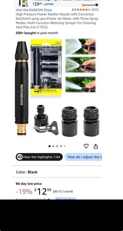 High Pressure Power Washer Nozzle with Connectors