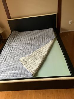 Queen Size Bed, frame, foam pads, cotton pad