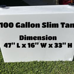 💧 100 Gallon Water Tank – Slim Poly Tank – Mobile Auto Detail / Pressure Washing