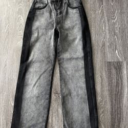 Cool black and grey wide leg jeans