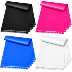 POLY MAILERS SHIPPING BAGS 12X15.5 BLACK PINK BLUE WHITE BULK