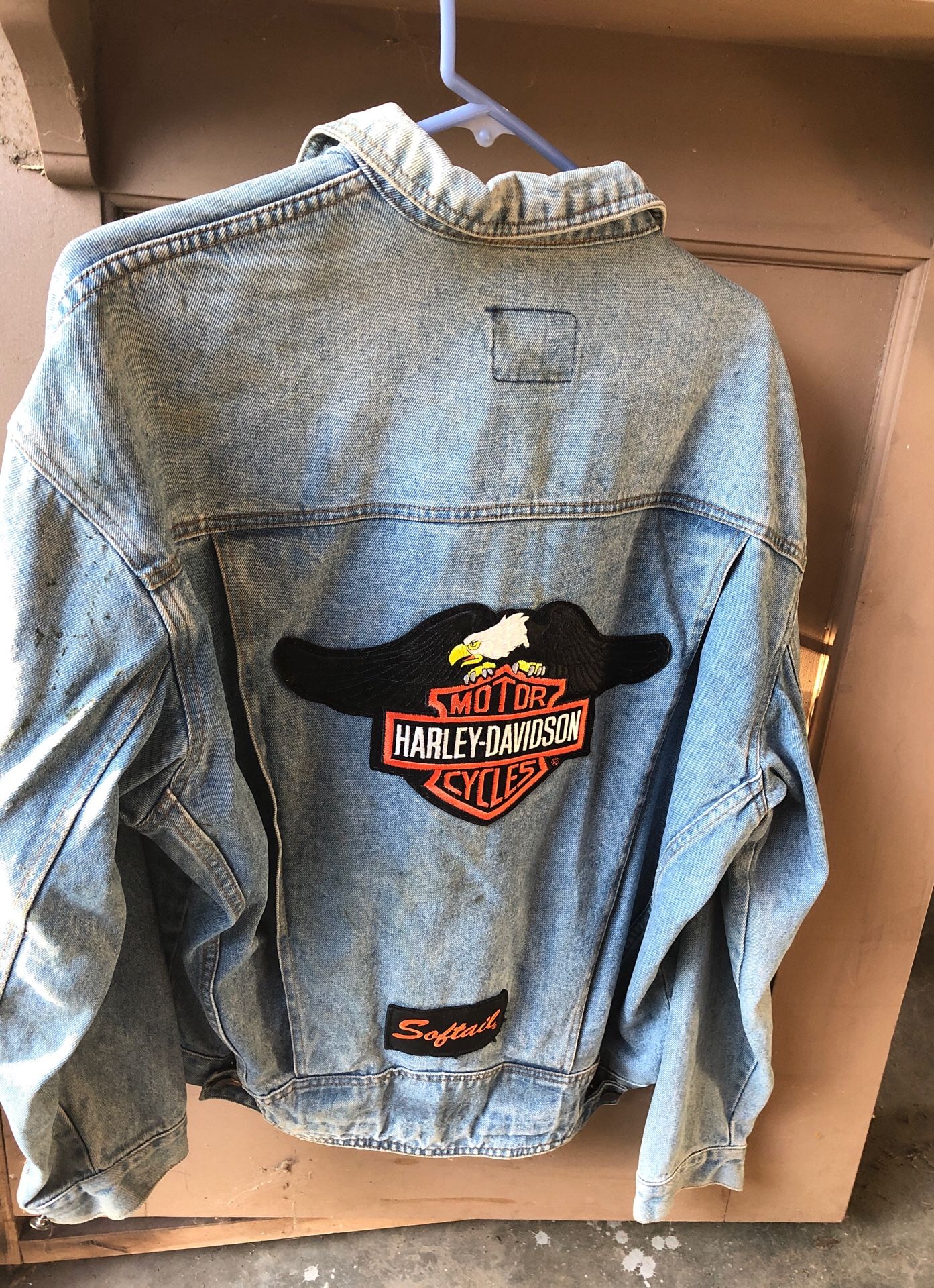 Vintage excellent Harley Davidson Denim men’s jacket