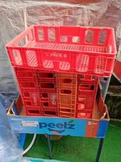 Set of 5 COCA-COLA Storage Crates
