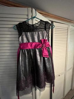 Jona Michelle Girls Size 8 Fancy Dress – Black & Pink Sparkles