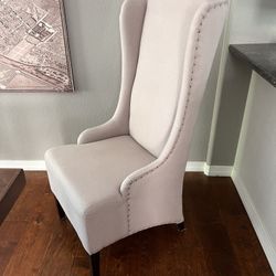 Set Of Two Wingback Dining Room Chairs