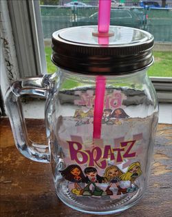 2 Glass Tumblers: Bratz and Pumpkins
