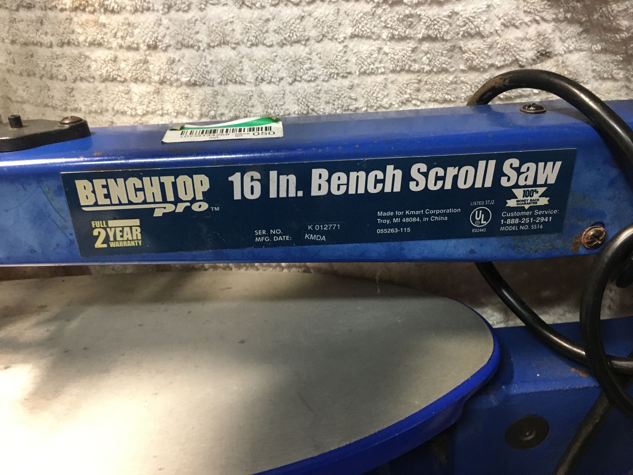 16in. Bench Scroll Saw