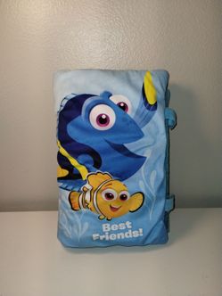 RARE Disney Nemo Story Book Pillow Large Soft Plush Cloth Toy Bedtime Storybook