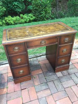 Antique leather top desk. PRICE DROP!!!