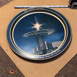 Oral Roberts University Abundant Life Prayer Tower 11" Tin Serving Tray