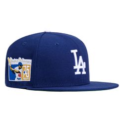 NEW ERA 59FIFTY LOS ANGELES DODGERS JACKIE ROBINSON 75TH ANNIVERSARY PATCH HAT - ROYAL