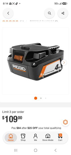 Ridgid baterry