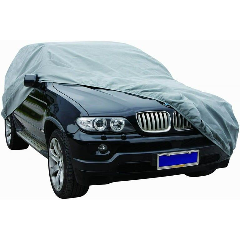 Basic Car Cover,Grey,Auto Drive Suv Cover XL, Indoor/UV and Sun Proof, Water-Resistant