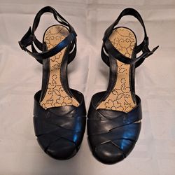 Kenneth Cole Reaction Black Wedge/platform Heels