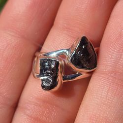 Natural Shungite 925 Ring
