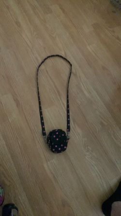 Small pink podka dot bag