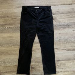 Levi's Signature Totally Shaping Straight Women’s Size 16M W33 L30 Black Pants 