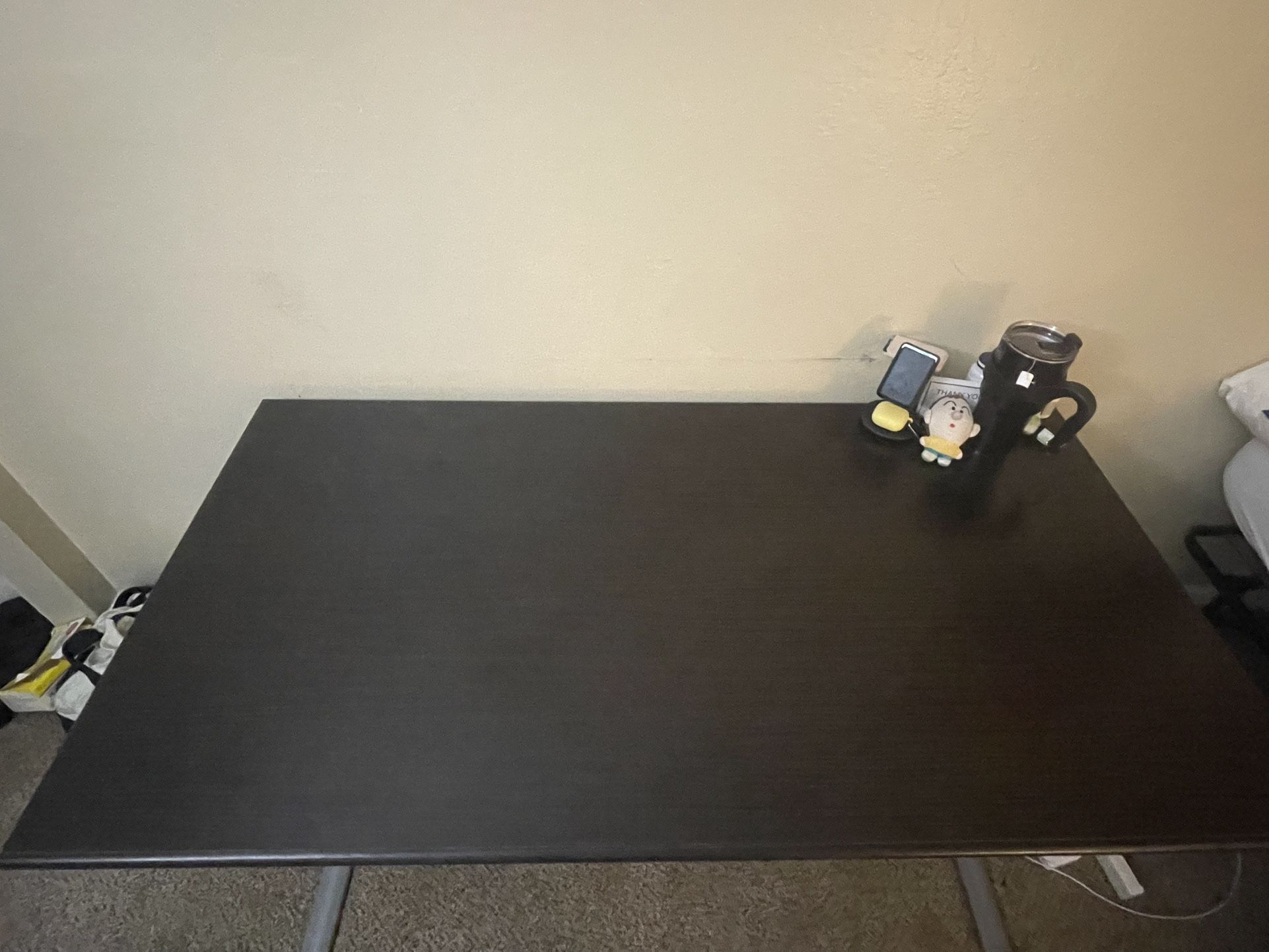 Dark Wood Desk – Sturdy & Modern