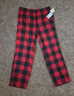 Boys 18/20 husky pajamas pants with pockets red/ black
