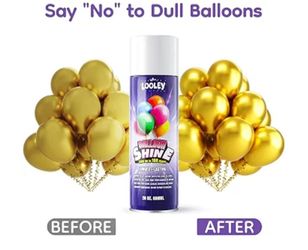 LOOLEY Pro Balloon Shine Spray, 20 fl.oz 7+ Days Ultra Lasting High Gloss Spray for Latex Balloons