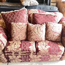 burgundy  Love Seat 