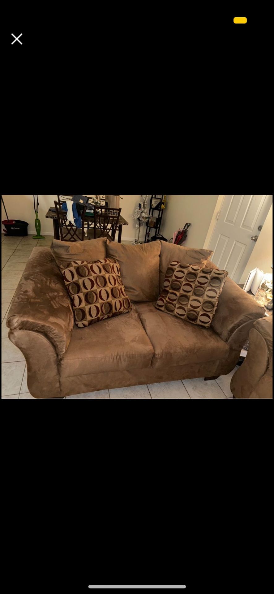 Cozy Living Room Set with Table and End Tables