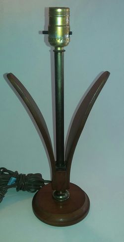 Vintage Mid Century Modern Small Wooden Lamp
