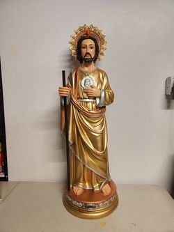 San Judas 36" Inches Tall Color Oro Dorado Brand New