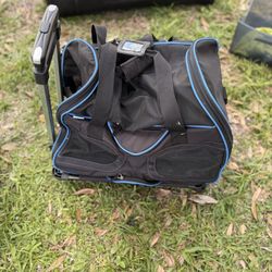 Blue Katziela Luxury Pet Carrier with Wheels