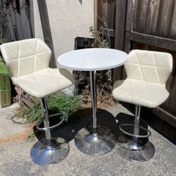 White Table With Chairs