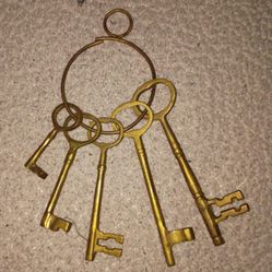 Antique Brass Skeleton Keys