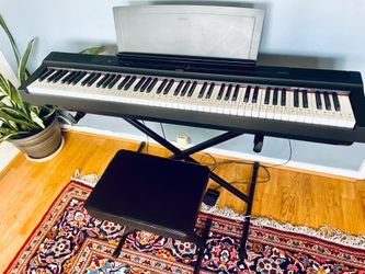 Yamaha P125 88-Key Weighted Action Digital Piano with Power Supply and Sustain Pedal, Black