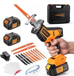Variable Speed | 2 x 4.0Ah Batteries for Longer Runtime | Tool-Free Blade Change | 11-Blade Kit with Carrying Case for Wood Metal PVC