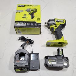RYOBI
ONE+ HP 18V Brushless Cordless Compact 1/2 in 4 Mode Impact Wrench 4ah High Performance Battery And Charger 