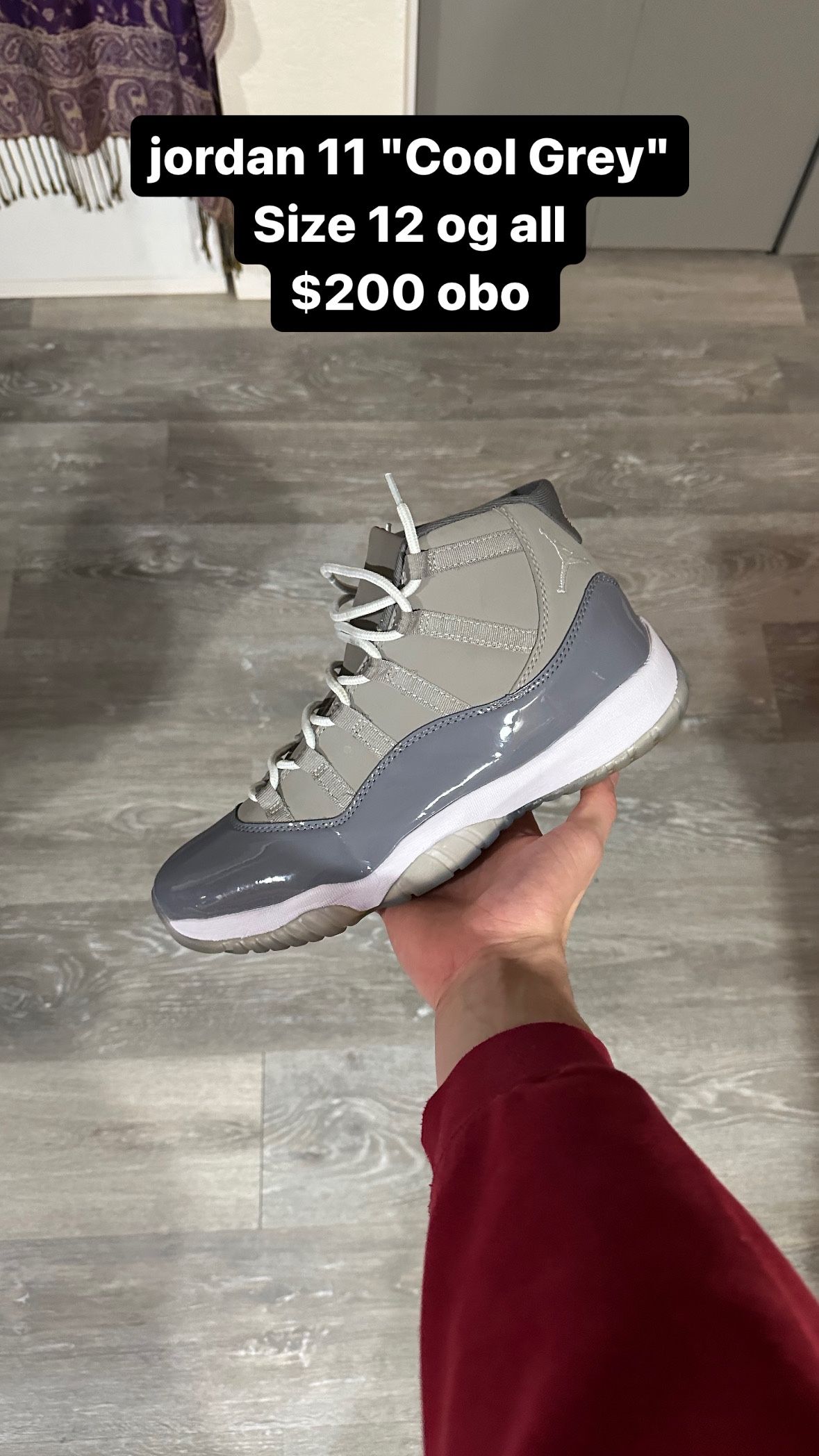 Jordan 11 "Cool Grey" Size 12