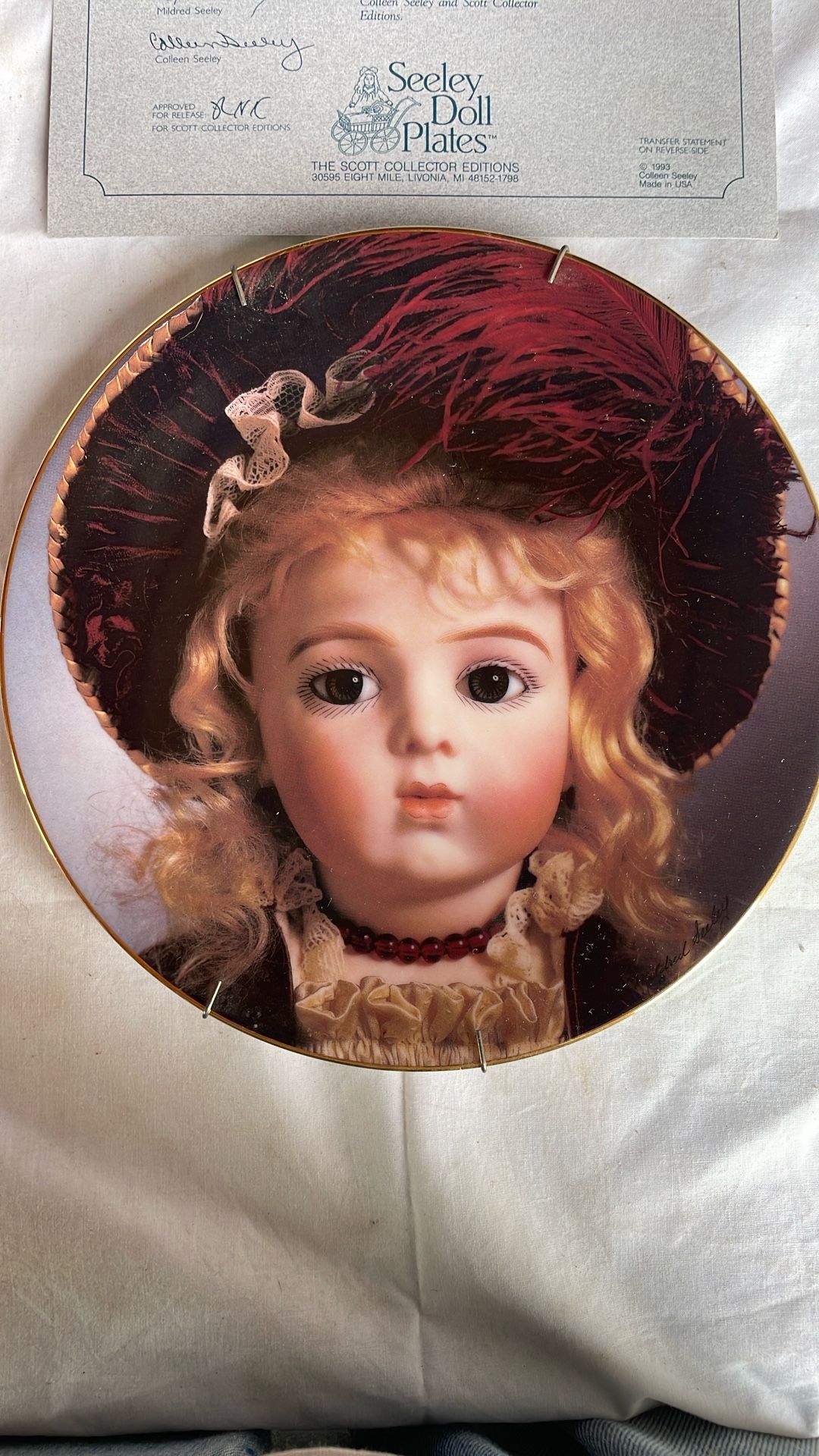 Collector Plate Antique Doll