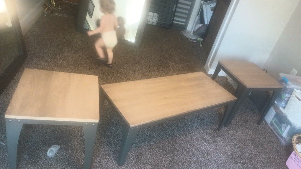 Coffee Table Two End Tables
