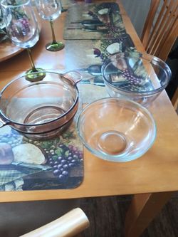 Glass baking dishes