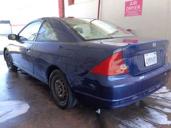 2002 Honda Civic ex coupe 2 door blue and beige interior