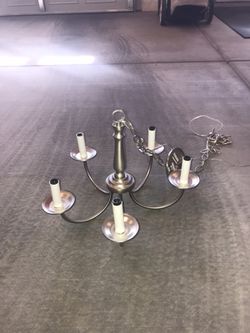 Silver plated candelabra chandelier