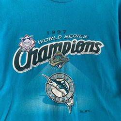 Florida Marlins World Series Champions 1997 T-Shirt SZ XXL 