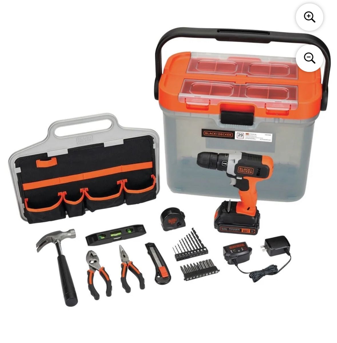 Tool Set 29 Pieces Handyman Special w/ Power Drill