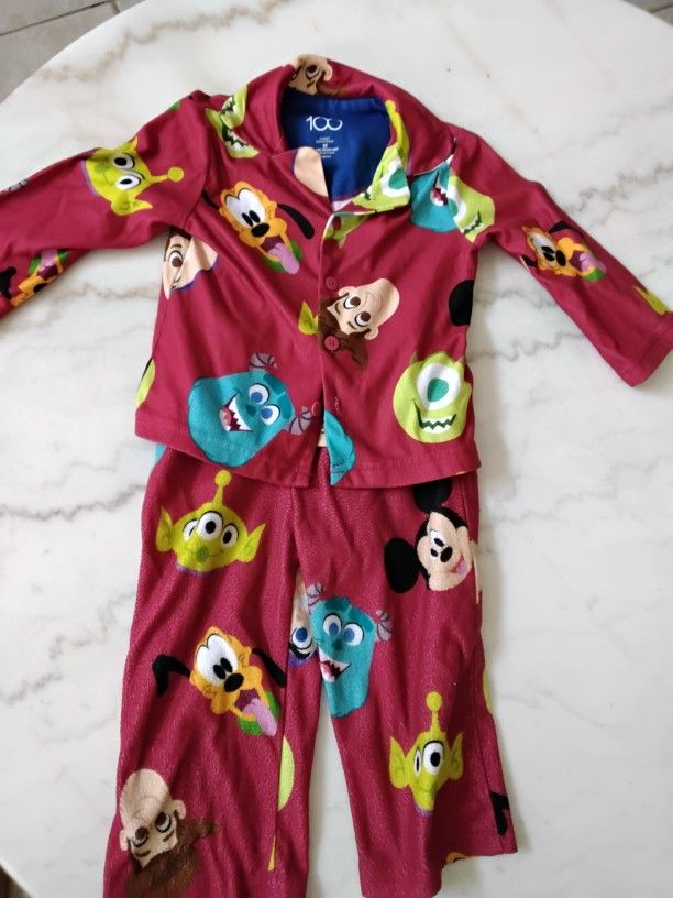Disney Toddler PJ's, Used