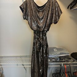 Black and Gold Kensie Dress 