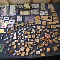 Wood rubber stamps, Stampin' Up & misc.