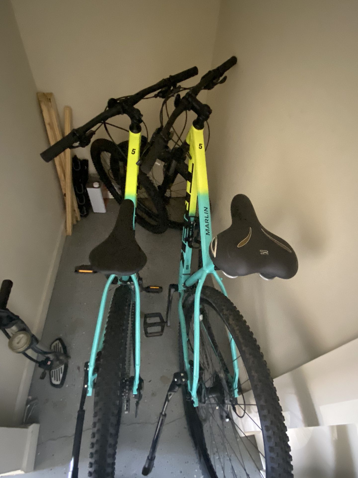 Two Trek Bikes And Rack