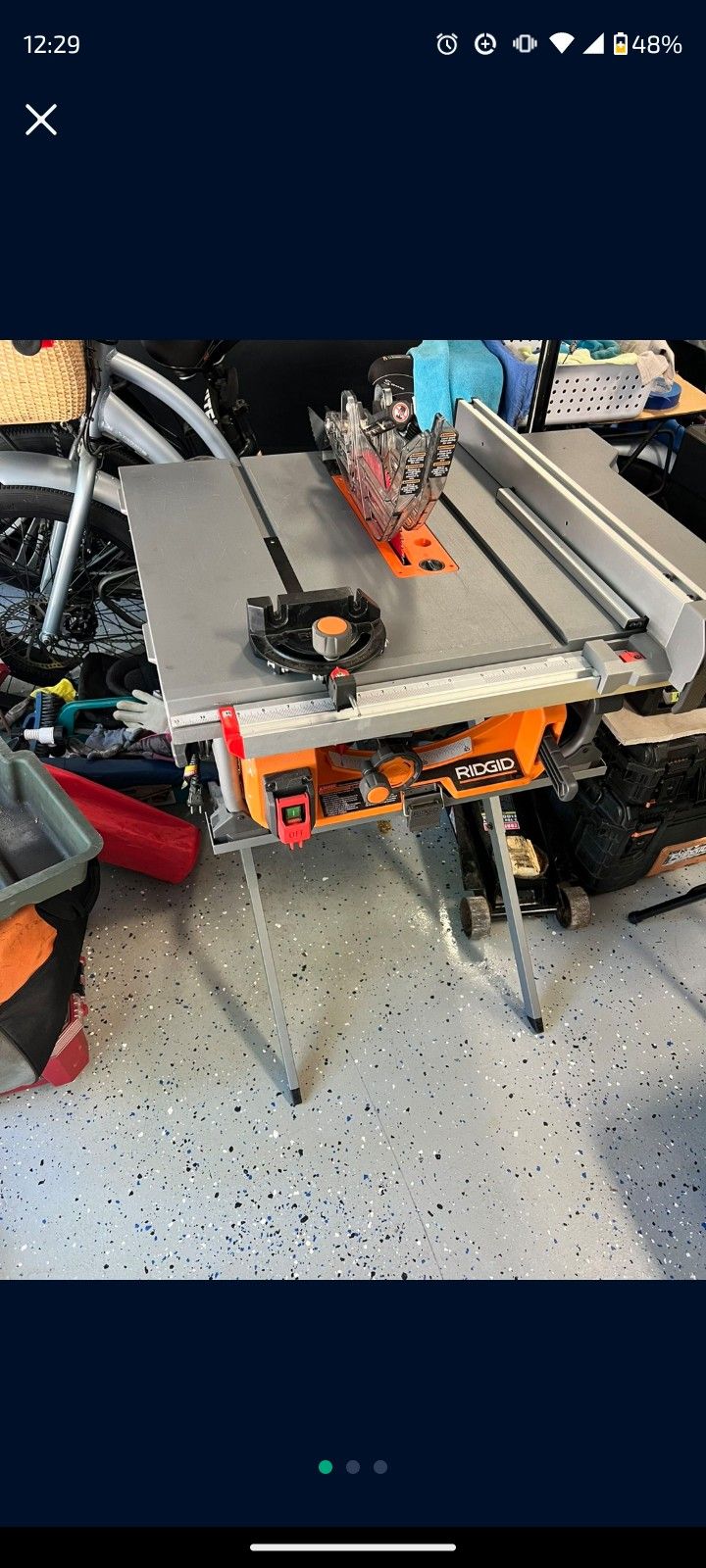 RIGID Portable Table Saw With Stand