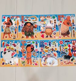 24 sheets of YouTube ASMR channel Disney The Little Mermaid Make-a-Face sticker